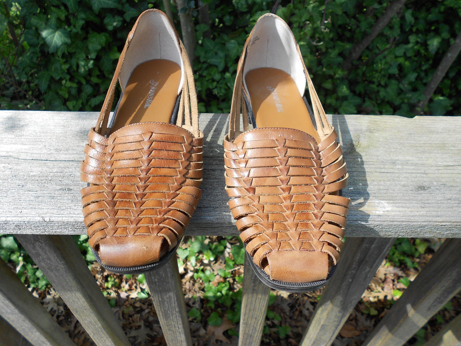 Brown Leather Huaraches, Size 7 1/2 M