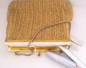 50% off vintage gold beaded evening bag