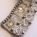 SALE - vintage silver beaded collar