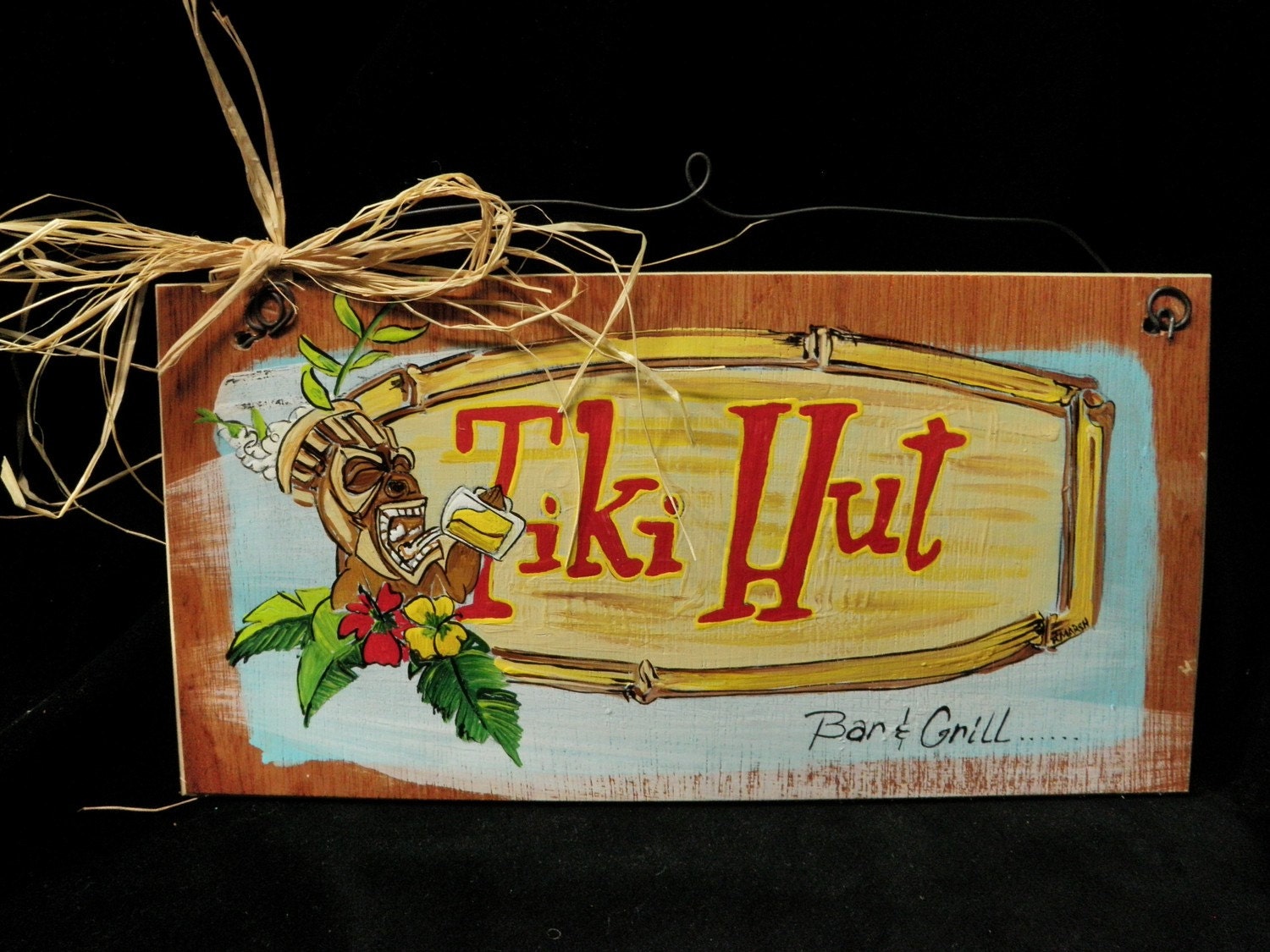 Wooden hanger Tiki Hut