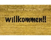 German door mat Willkommen-  welcome in