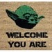 Star Wars -Yoda door mat -welcome you are mat -novelty geek stuff fan art