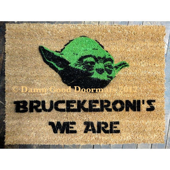 Star Wars -Yoda door mat -welcome you are mat -novelty geek stuff fan art