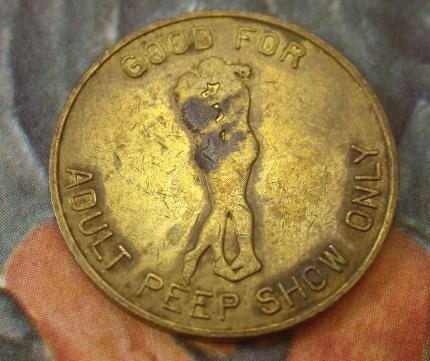 1970's Adult Peep Show Token...Ellwest Stereo Theatres and Jolar Cinemas...NYC.