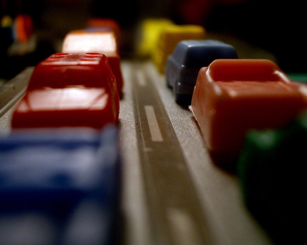 suburban traffic Life, image 5 8 X 10 print plastic cars retro board games
