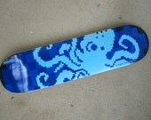 8 bit Octopus Skateboard deck digital art skate deck 8bit sea creature