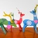 Reindeer paper ornaments PDF kit
