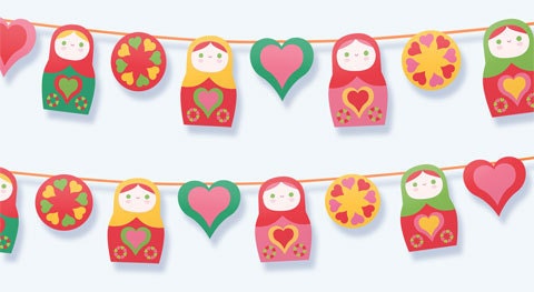 Russian Doll printable garland