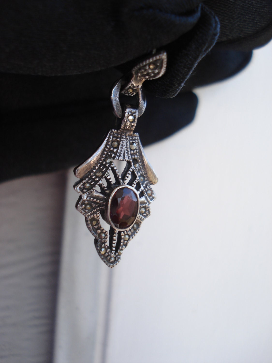 RESERVED FOR nunofakind Ever See the Sun Come Up Over the Rockies Vintage Silver and Amethyst Earrings Marcasite