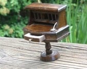 Mini Writing Desk, miniature with quill and drawer, wooden