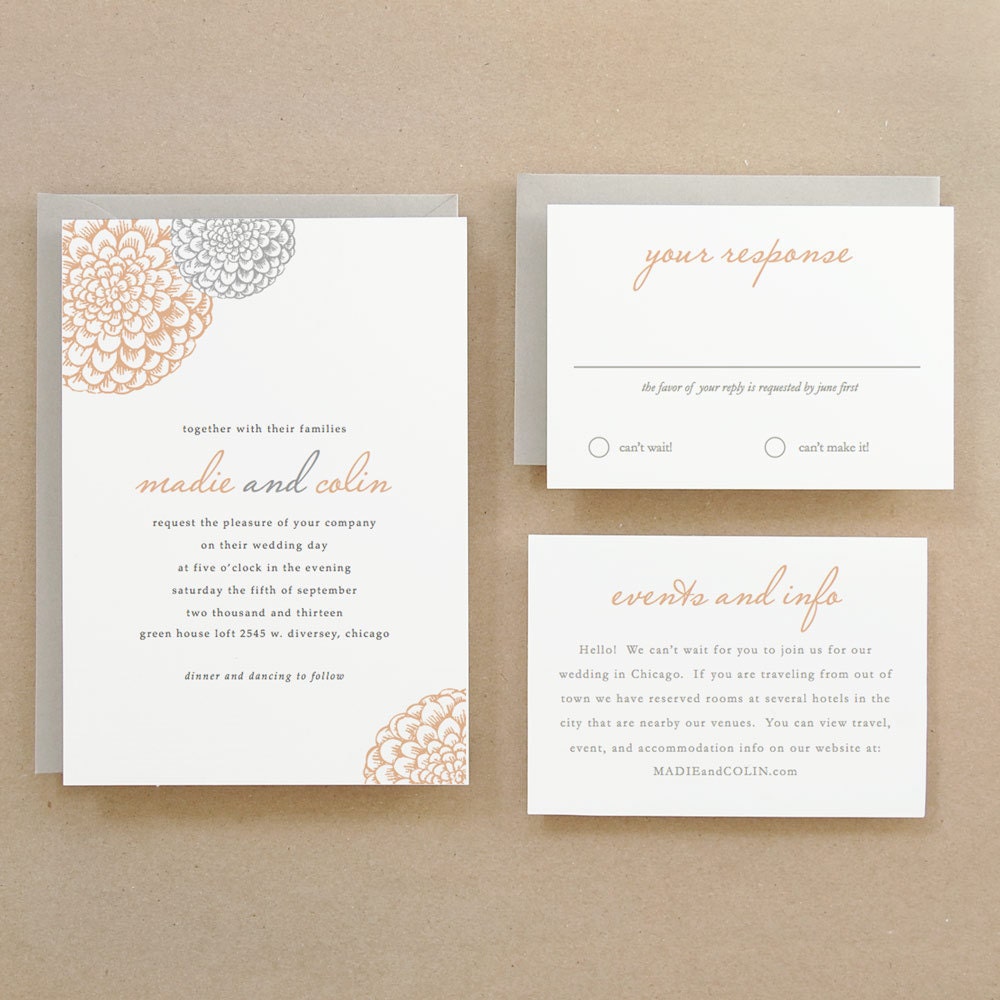 Instant Download - Blooms - DIY Wedding Invitation Templates
