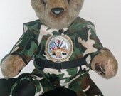Military Teddy Bear stuffed handmade teddybear