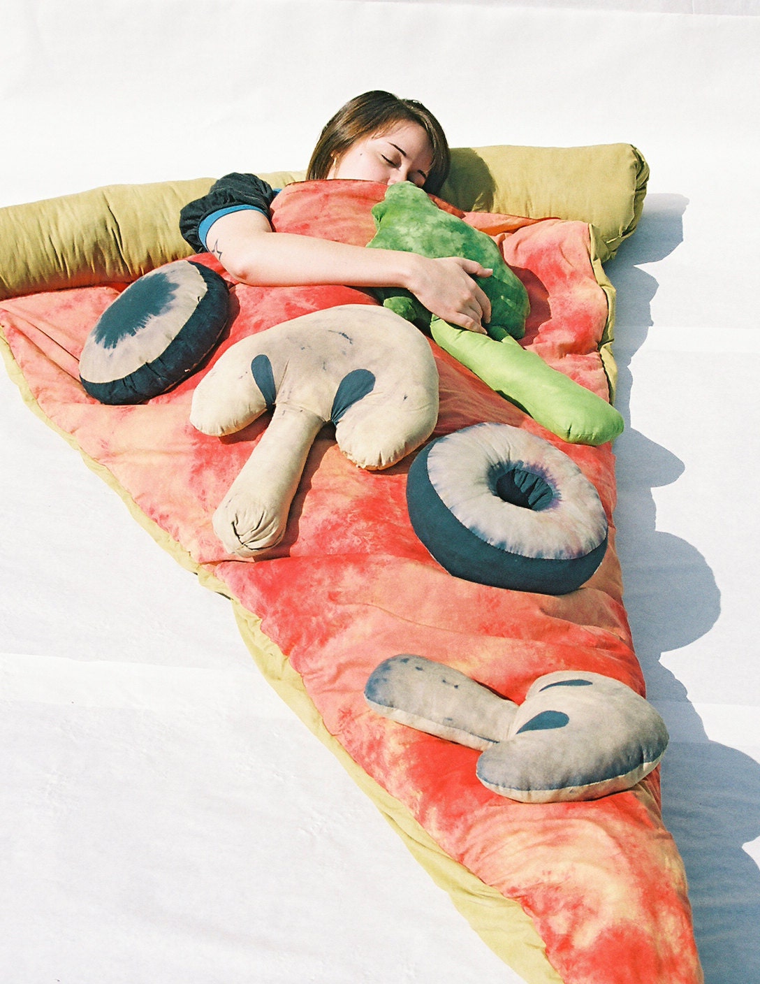 Slice of Pizza Sleeping Bag w/ Optional Veggie Pillows