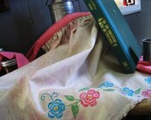 Floral Embroidered Apron and Cookbook Gift Set Home and Living
