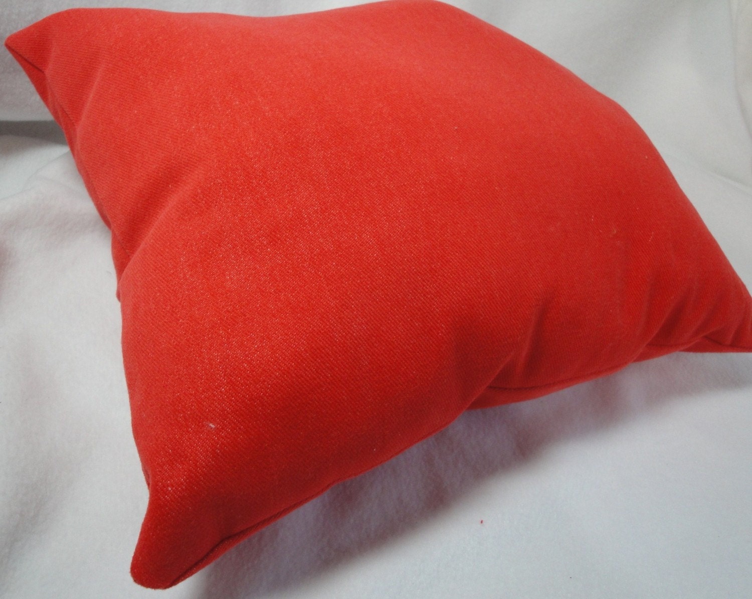 Red Orange Decorative Throw Pillow Soft by SewnInspirations