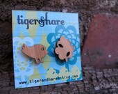 Bird & Tree Bamboo Studs