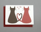 Love Cats (I Love You) Valentine's/Wedding/Anniversary/Engagement 4-Bar Folded Card