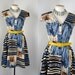 Vintage French Dress - LOVE LETTER Novelty Print Cotton Designer Full Skirt Party Dress