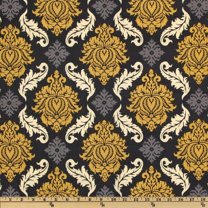 Aviary 2 Damask Granite Grey Cream - Manzanita Joel Dewberry - Freespirit Westminster Rowan Fabric - Fat Quarter 18 by 22