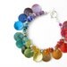 Rainbow bracelet - shell bracelet - Gypsy Cuff, Rainbow