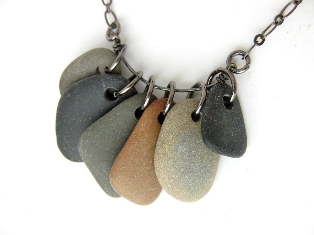 Natural jewelry - natural stone necklace - Rock Collection, Bittersweet Grays