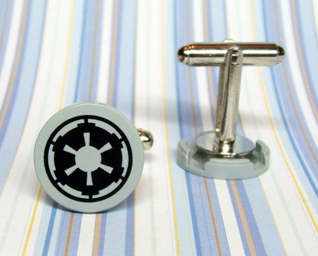 Star Wars Imperial Crest Cufflinks - made from Genuine Star Wars LEGO (r) Tiles