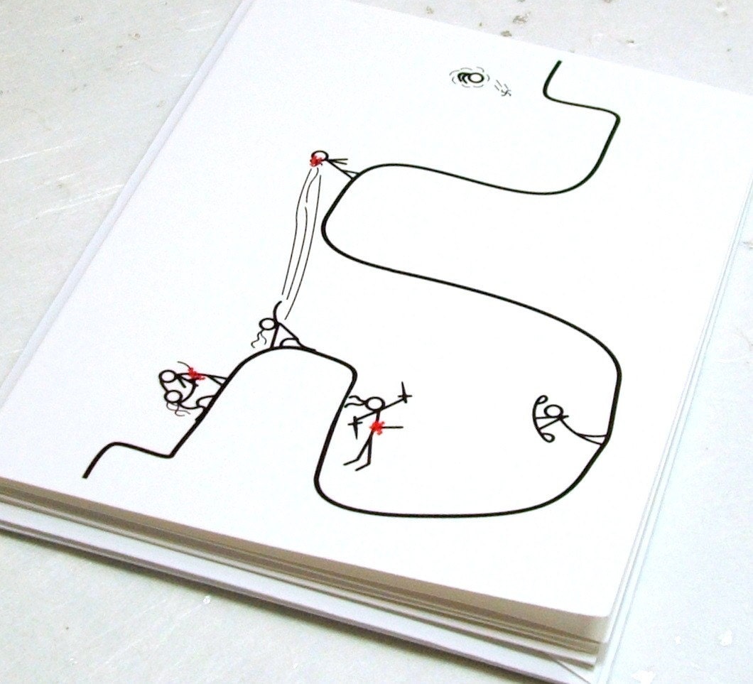 Ninja Greeting Cards, Set of 3 Note Cards - Epic Ninja Battle - White Robed Ninjas - The Ninja Force Series