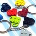 Heart Key Chain made from Genuine LEGO (r) Heart Pieces - You Choose Color