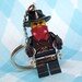 Western Bandit Keychain - made from Series 6 LEGO (r) Minifigure