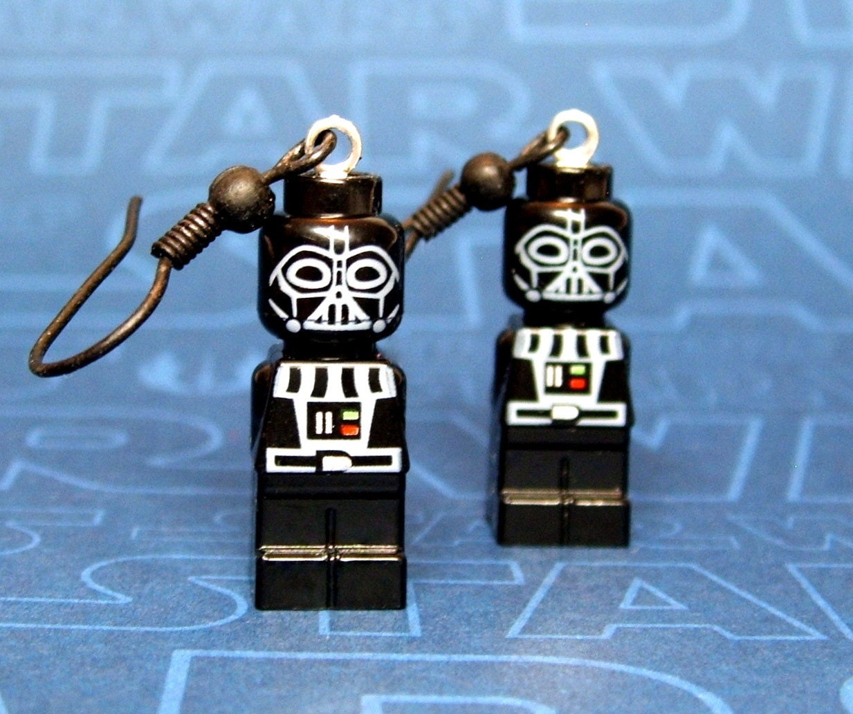 Darth Vader Earrings made from Genuine Star Wars LEGO (r) Microfigs - LIMITED