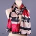 Vintage Tribal Print Silk Scarf / Aztec Large Double Scarf