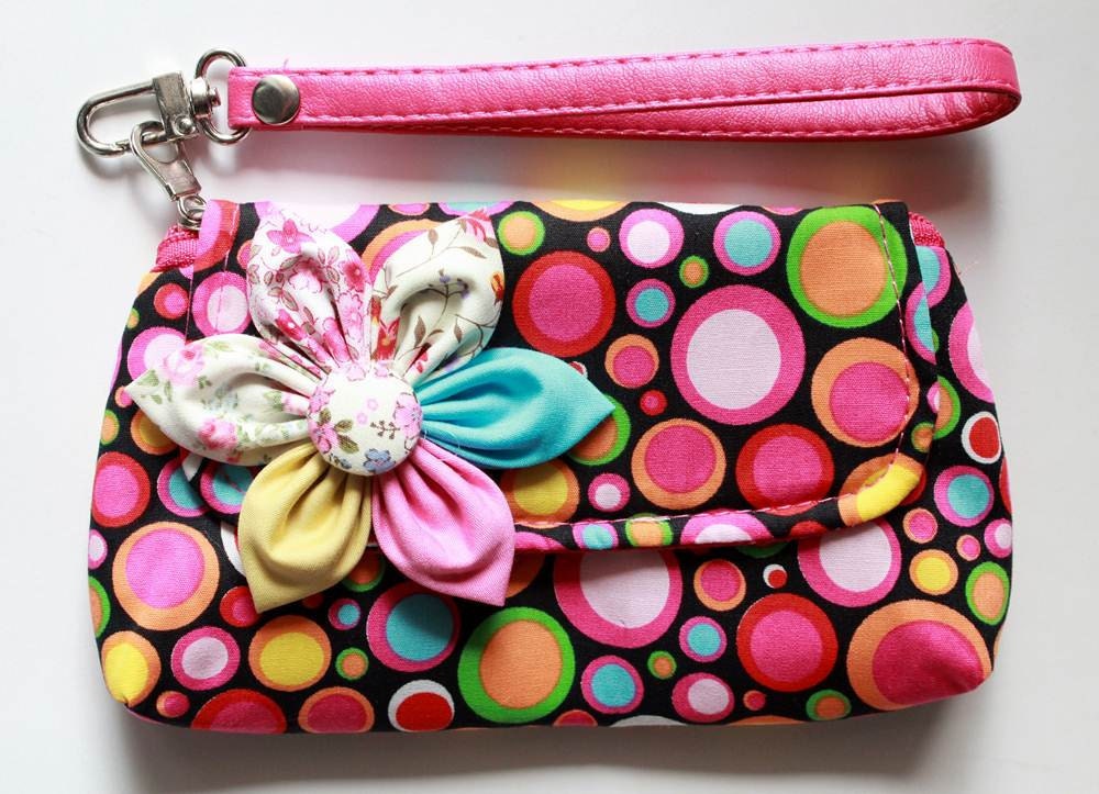 Wristlet Purse for cell phone coin iphone blackberry - Buy 3 Get 1 FREE