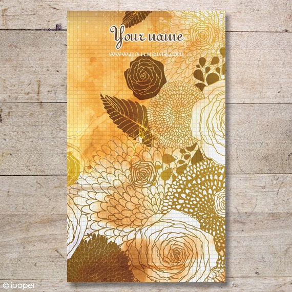 100 Custom High Quality Business Cards - Display Cards - Earring Cards - Vintage Flowers - No. 36