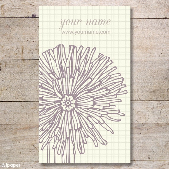 100 Custom High Quality Business Cards - Display Cards - Earring Cards - Flowerl - No. 78