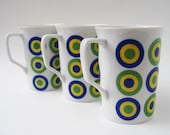 Vintage Modern Goodwood Mod Dots Coffee Mugs Japan