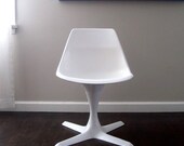 RESERVED for SMHM. Vintage Mid Century Saarinen Burke Style White Tulip Chair