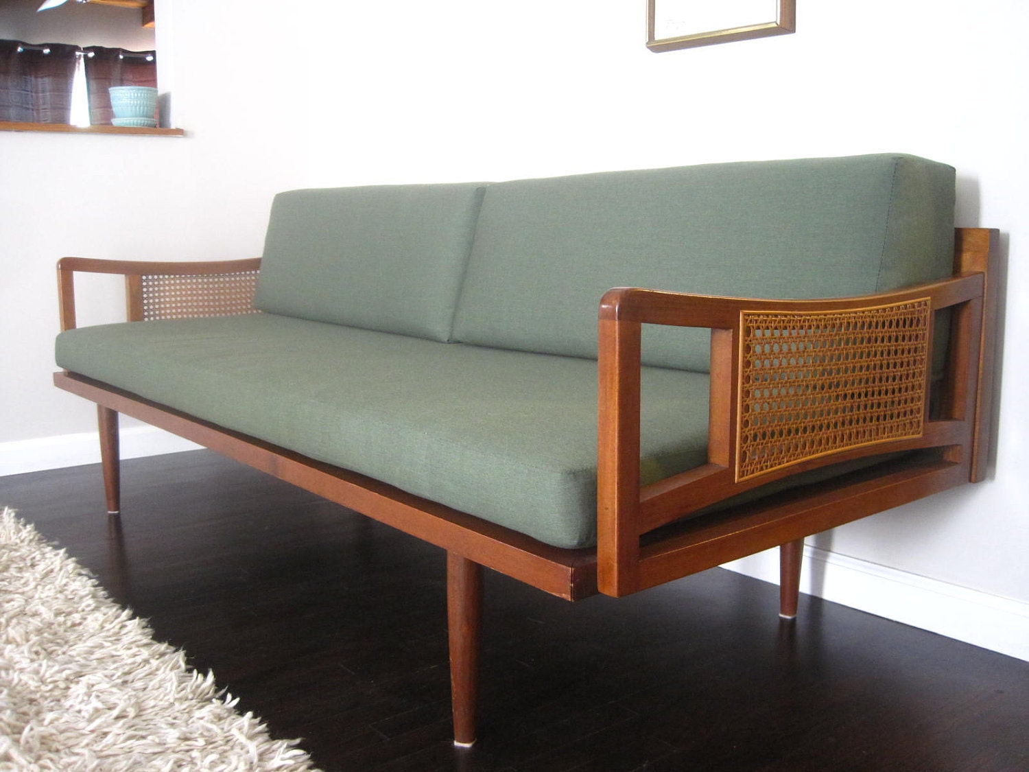 Mid Century Danish Modern Peter Hvidt Style Sofa Daybed 1960s