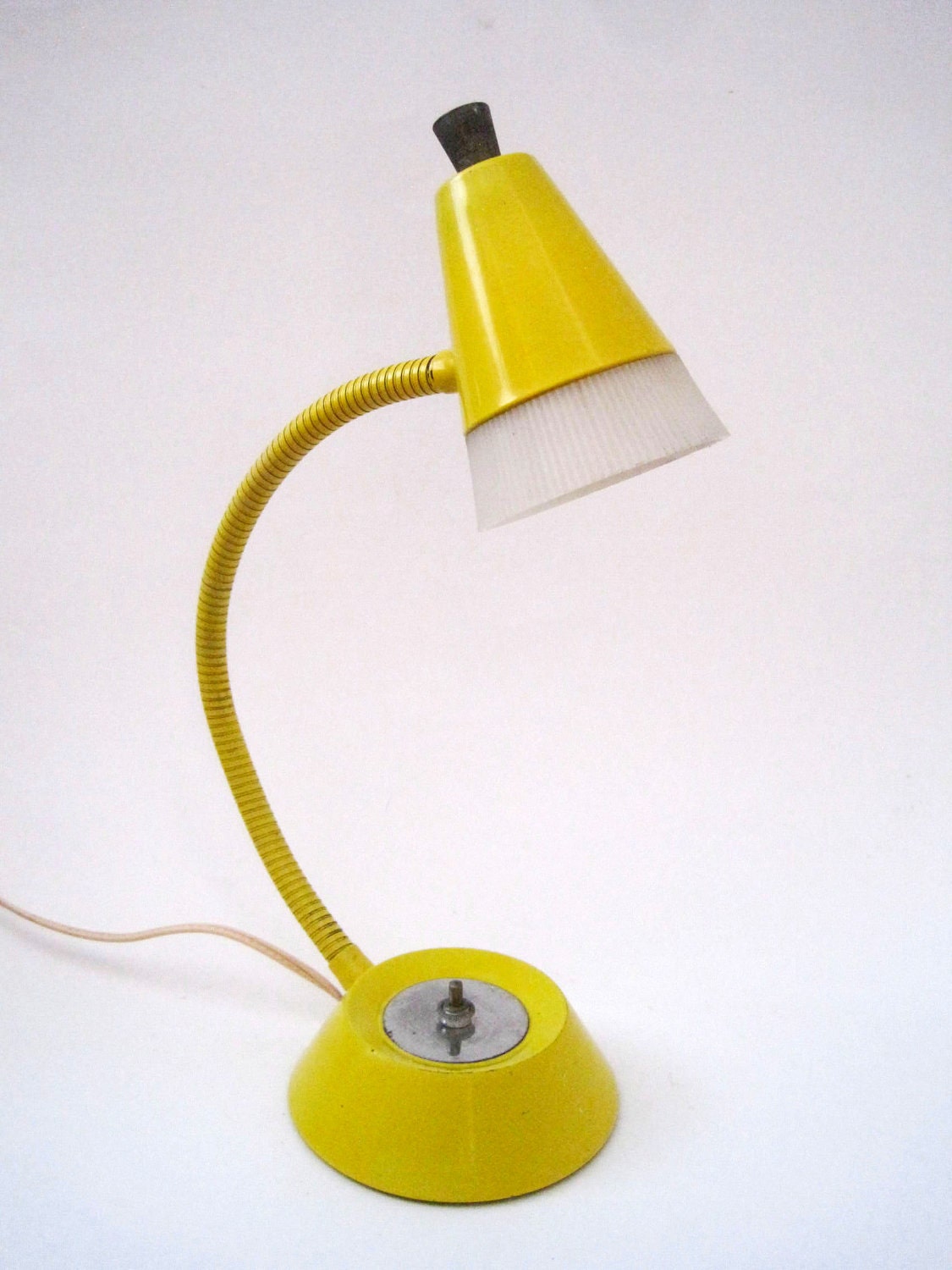 HOLD for Ray. Retro Mod Yellow Gooseneck Desk Lamp