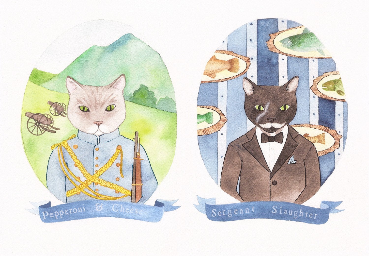 Custom Double Pet Portrait