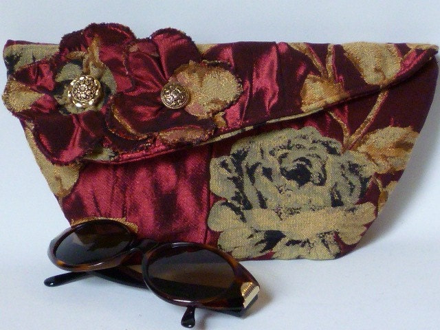 Burgundy Clutch Purse
