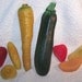 1970s Magnets Fruit and Veggies 8 pieces