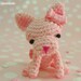 Amigurumi Puppy. Crocheted Blythe pet. Miniature
