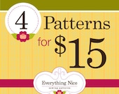 4 Everything Nice PDF Sewing Patterns (32-dollar value)