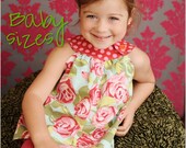 Circle-Top Shirt PDF Pattern, Baby Girl 0-12 months