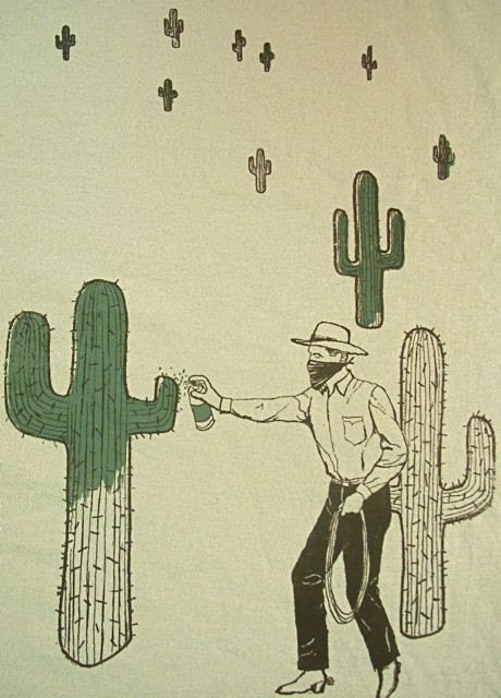 Graffiti Cowboy Tee S, M