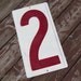 N32 BIG Vintage19" Cherry Red on White Sign Number 2