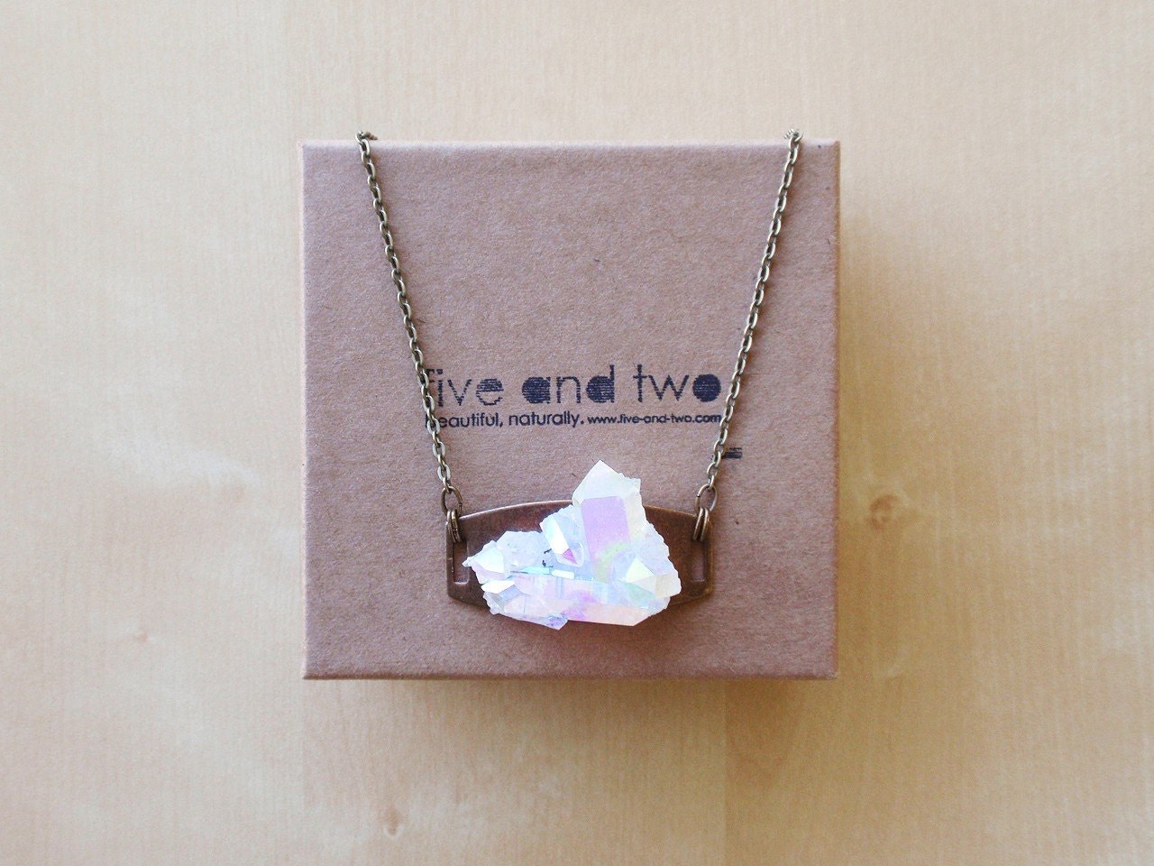 AZURE aura crystal necklace