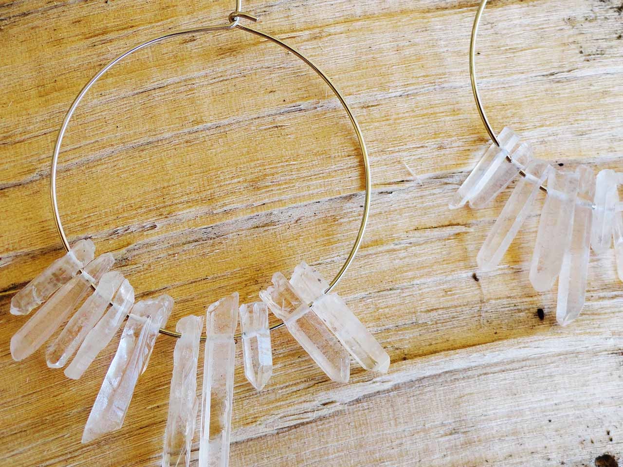 Crystal hoop earrings, BRYN