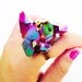 SCILIA rainbow crystal ring