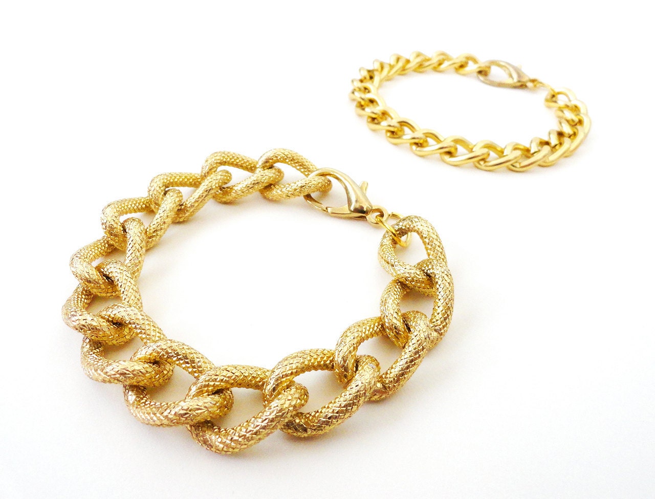 Gold stacked bracelet set, ERYN